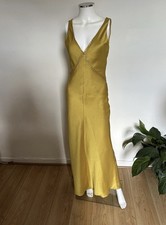 ZARA NEW WOMAN SS24 YELLOW SATIN SLIP DRESS - ZW COLLECTION REF:2731/068