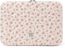 Sleeve for 13 Inch Laptop Cute Quilted Padded Floral Protective Case