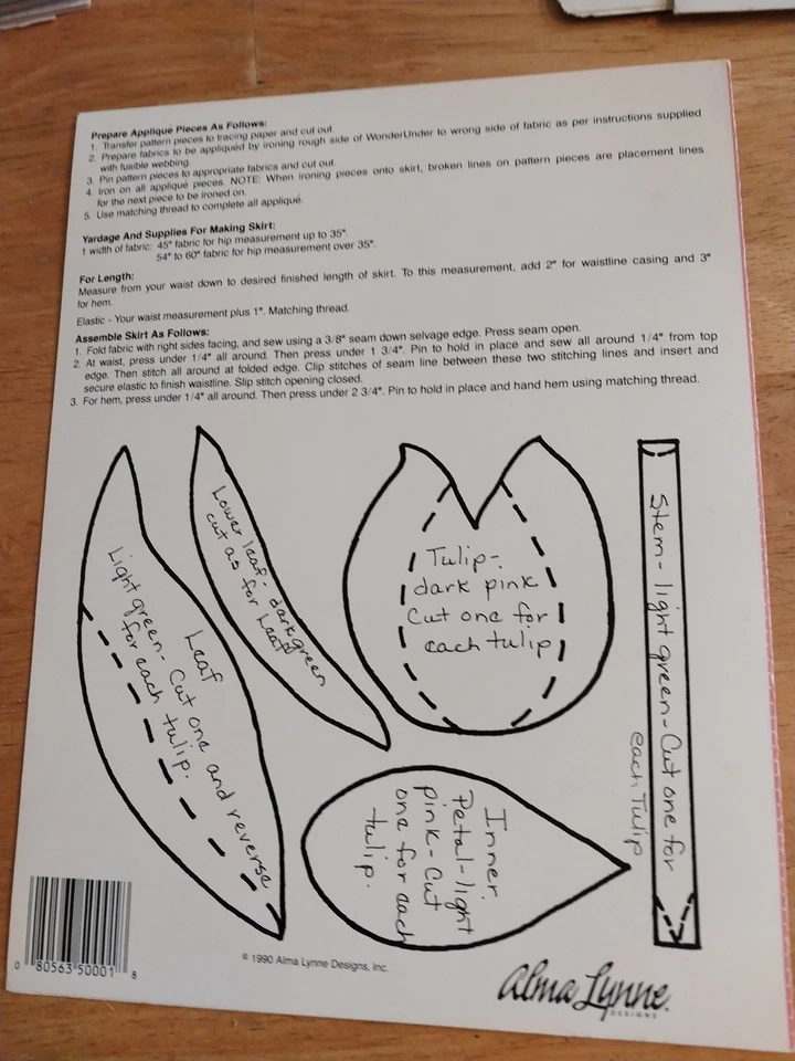 Vintage Alma Lynne Designs Springtime Bouquet Duplicate Stitch Patterns ALD-01 - Image 3 of 3