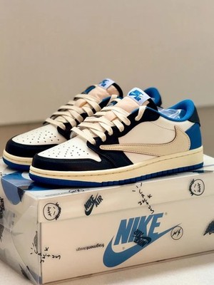 Hot Seller Fragment Design x Travis Scott x Air Jordan 1 Retro Low DM7866-140