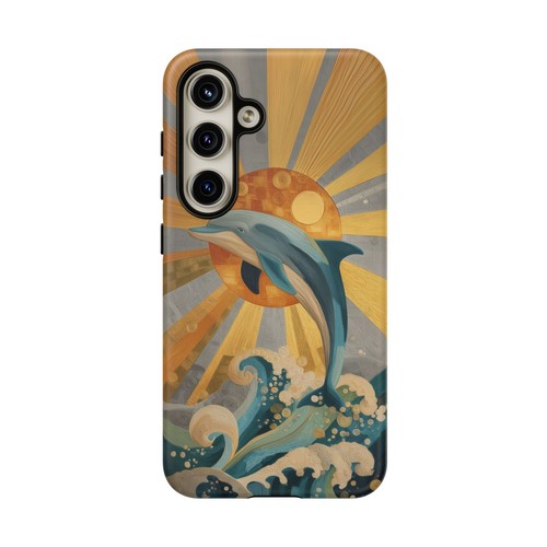 Dolphin Sunlight Rays Waves Phone Case for iPhone, Samsung Galaxy, Pixel - 第 166/239 張圖片