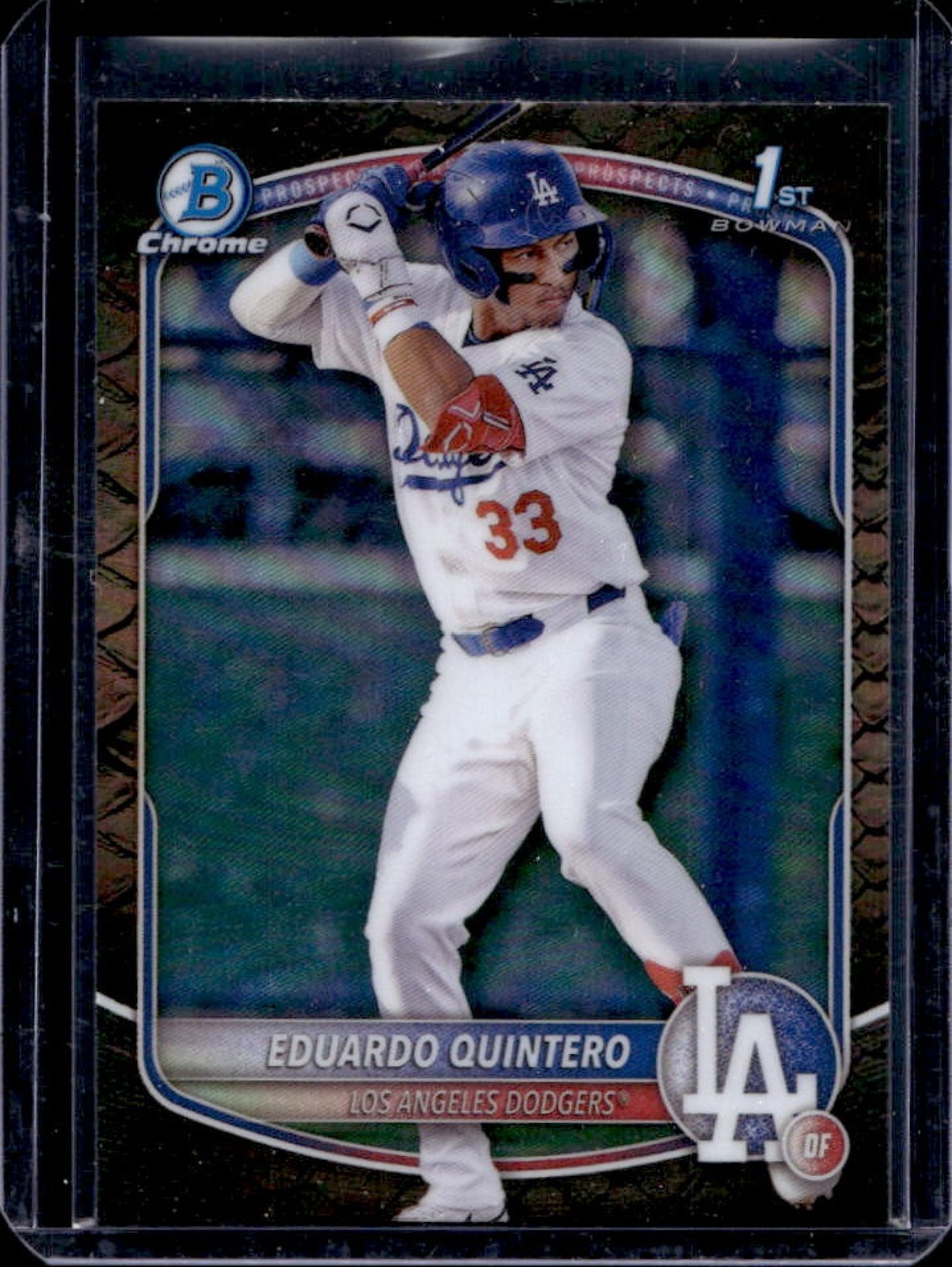 2025 Bowman Eduardo Quintero Chrome Reptilian Refractor 1st Prospect #BCP-115