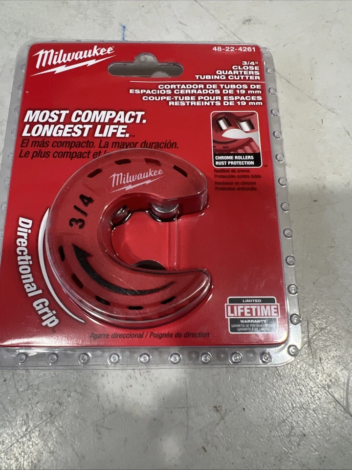 48-22-4261 3/4" Copper Tubing Cutter Close Quarters Cutter Milwaukee  - Image 4 of 4