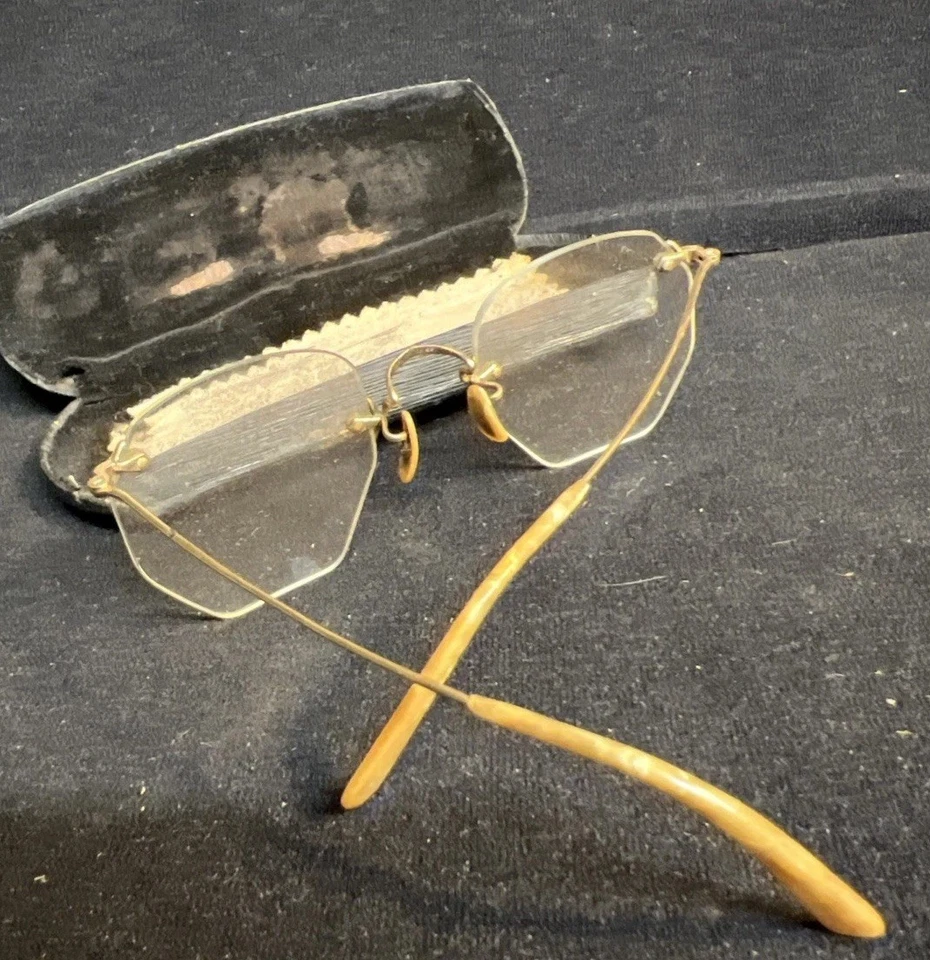 Marco de alambre y lente rellenos de oro gafas vintage B&L 12k. Foto 4 de 4