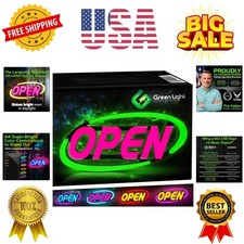 Super  Bright LED Open Sign 15 32  in   Programmable with 64 Color Combos via A...