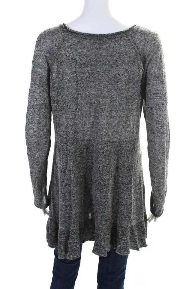Suéter suéter gris manga larga cuello redondo Free People para mujer talla S Foto 3 de 4