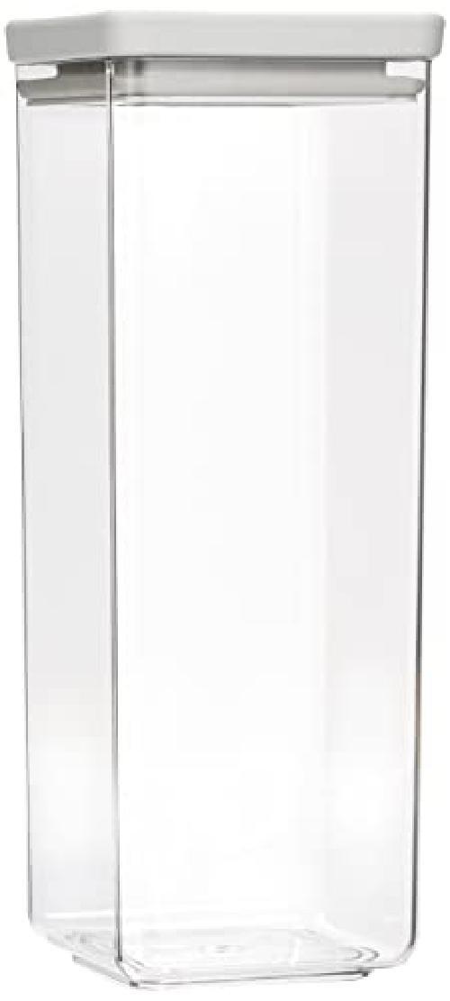 Brabantia Tastye Stackable Square Canister 2.5 L, Light Grey