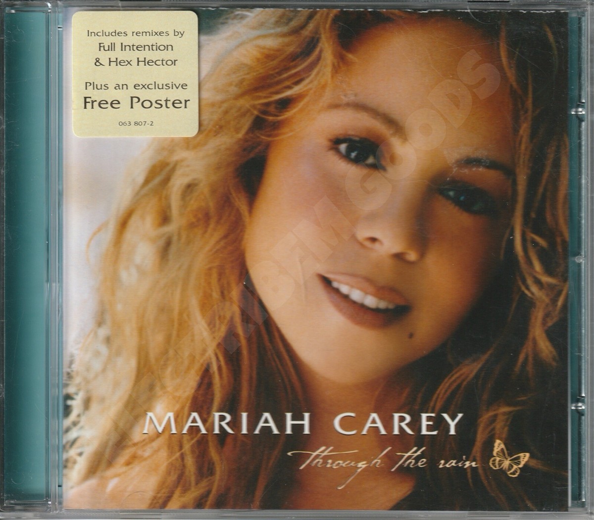 MARIAH CAREY THROUGH THE RAIN CD2 SINGLE w/POSTER UK 2002 MERCURY 