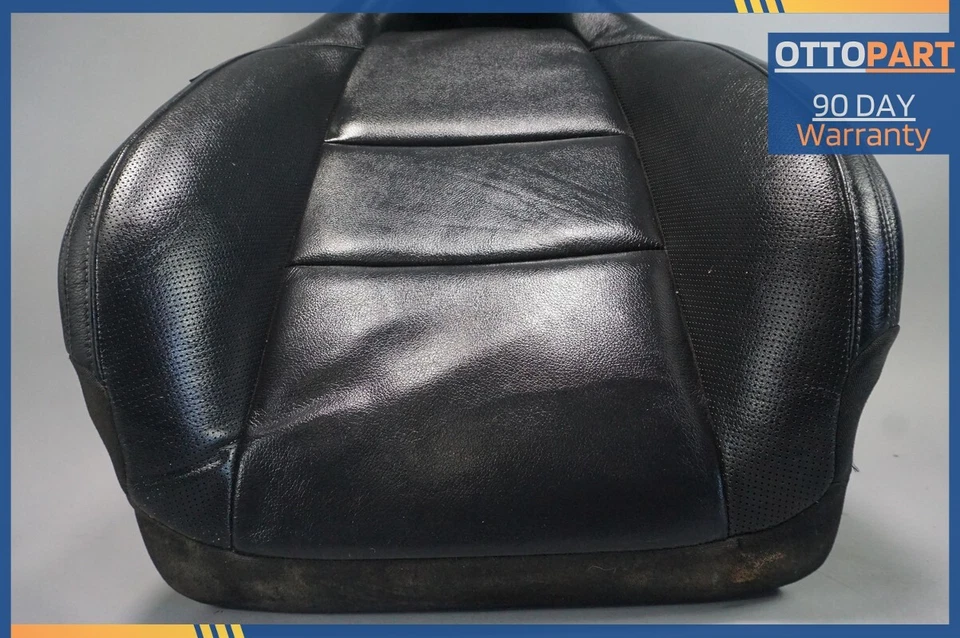 Tesla Model S 2012-2016 asiento delantero derecho respaldo cojín superior cuero negro Foto 3 de 4