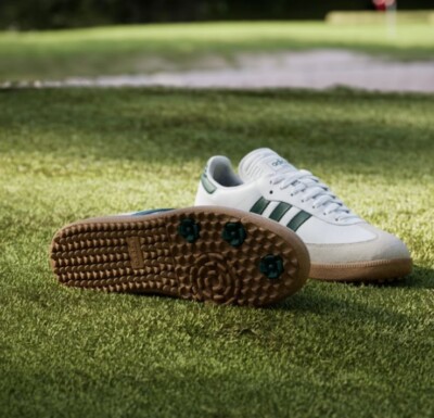 adidas Samba Spikeless Golf Men's shoes JH6151 white green Gum | eBay