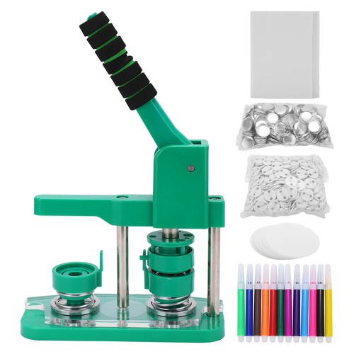 32mm Green Button Maker Machine for Kids - Easy Install Creative Fun - Picture 2 of 20