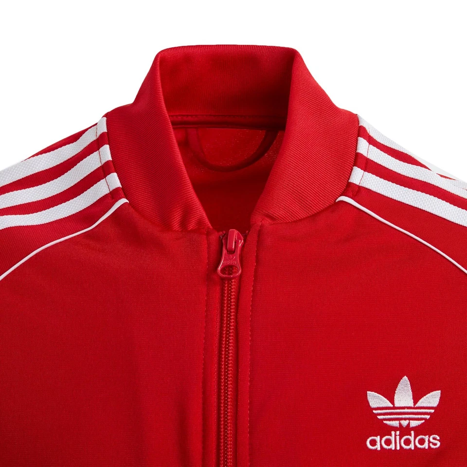 Adidas Originals Niños Unisex Superstar Track Top Chaqueta Deportiva Rojo - Imagen 3 de 4