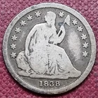 1838 Seated Liberty Dime 10c Nicely Circulated #83596