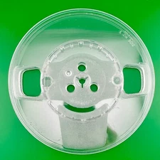 7-inch Take-up Reel 7" x 1/4" ~ 4" Hub ~ Empty Clear Plastic ~ No Tape ~ NOS