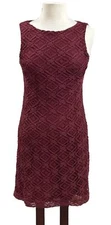 Black Saks Fifth Avenue Maroon Sleeveless Dress Women's Size 4