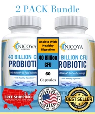 Probiotics 40 Billion CFU Potency Digestive Immune Health 120 Capsules USA  2 Pk