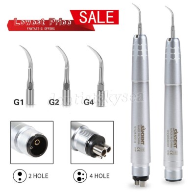 Dental USA Ultrasonic Air Scaler Handpiece Super Sonic 2/4 Holes With Tips