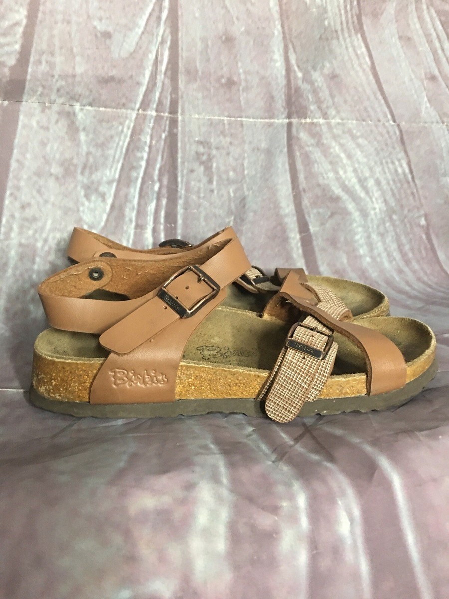 Birki’s Birkenstock Sandals Lillie Brown Plaid Ankle Strap Mens 8 Woman’s 10 Birki main image 2