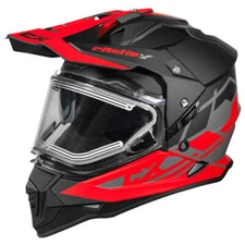 Castle X Mode D/S SV Trance Snowmobile Helmet w/ Electric Shield - Matte Red