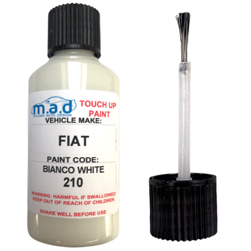 30ML FIAT BIANCO WHITE 210 PAINT TOUCH UP KIT BOTTLE SCRATCH CHA CHA eBay