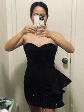 Fashion Nova Tube Black Dress Size S