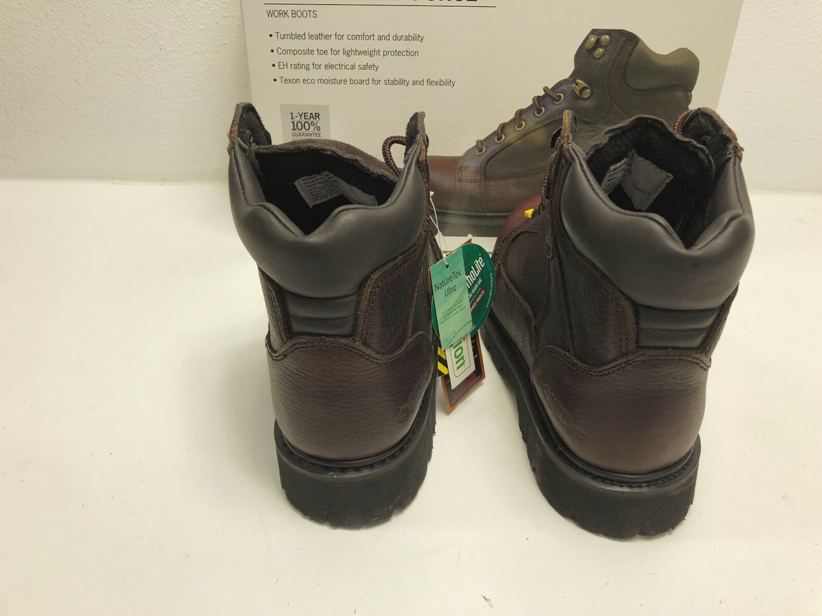 Gander Mountain Brown Leather Composite-Toe Men\'s Work Boots Sz 10W NWT Men main image 4