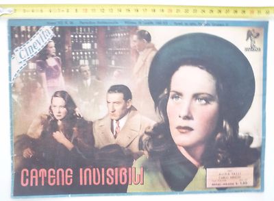 R@R@ CINEVITA MAGAZINE 1942 - INVISIBLE CHAINS - with ALIDA VALLI and CARLO NINCHI