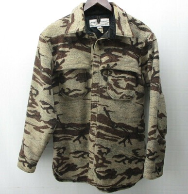 KING of the MOUNTAIN OMNITHERM MEN'S BROWN CAMO BUTTON FRONT UNLINED JACKET LG | eBay