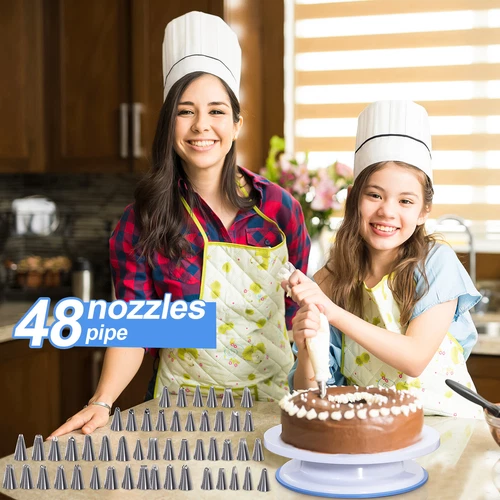 61PCS Rotating Cake Icing Stand Turntable Decorating Revolving Kitchen Display - Picture 6 of 13
