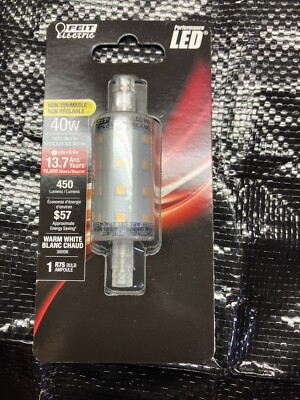 Feit Electric Performance R7S LED Light Bulb. 40 Watt Equivalent. 450 Lumens. 