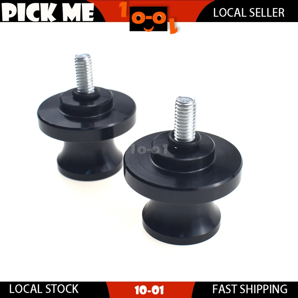 Carretes deslizantes basculantes M10 negros de 10 mm para Kawasaki ZZR600 2003-2007 2008 2009 Foto 4 de 4