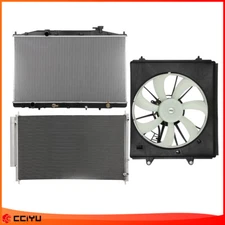 For 2011-2017 Honda Odyssey Cooling Fan And Radiator A/C Condenser Assembly