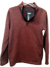 URBAN PIPELINE Pullover Boys Size M Quarter Zip Fleece Red Plum NICE 