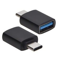 2 PACK USB Type C Male to USB 3.0 Type A Female Adapter BLACK 