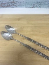 EKCO Eterna Montalo Set of Two (2) Iced Tea Spoons Japan Stainless Steel