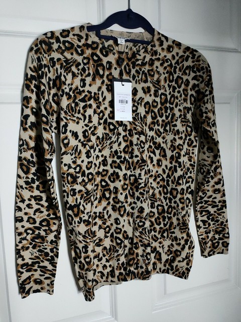 WHISTLES Ladies Leopard Print Crew Neck 