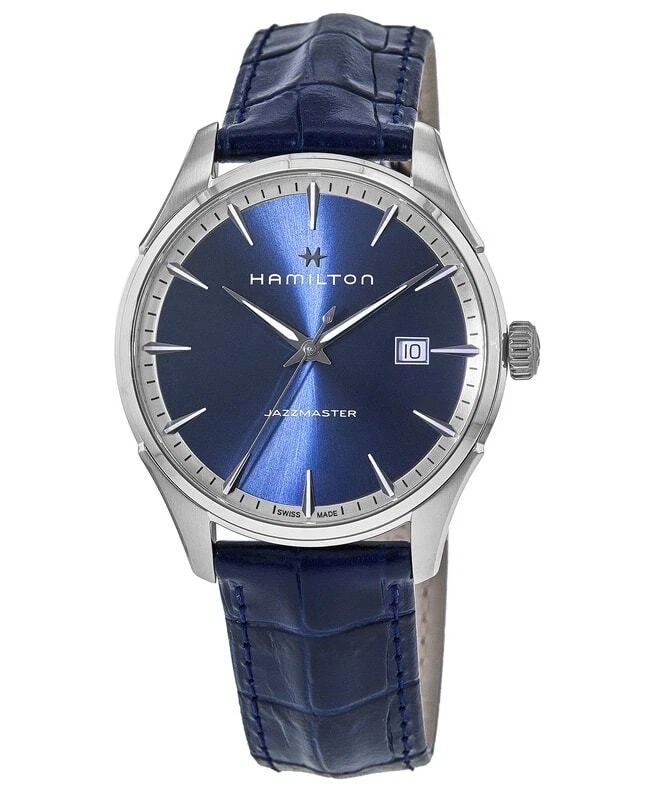 Hamilton jazzmaster hotsell blue dial