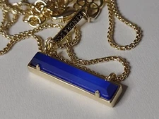 Nice Blue And Gold Kendra Scott Pendant Necklace