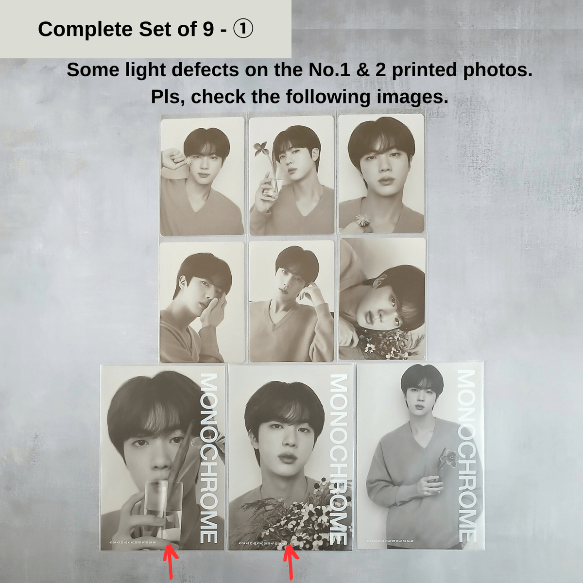 BTS MONOCHROME ミニフォト 4点セット 未開封 BTS MONOCHROME Mini Photo Card - A-KPOP