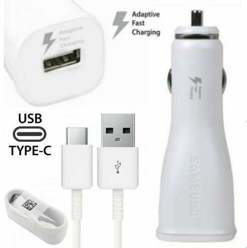 Genuine Samsung Dual USB Fast Car Charger Type C Cable S7 S8 S9 S10 Note 8 9 10 - Picture 6 of 26