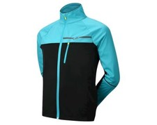 NWT -PERFORMANCE Unisex 'ELITE ZONAL 115780' Black/Teal Blue SOFTSHELL JACKET- M