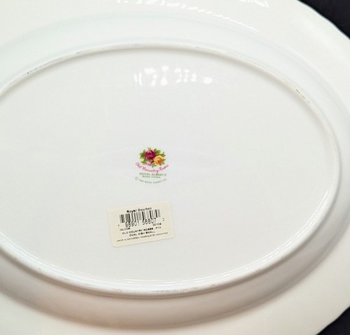 Vintage Royal Albert Old Country Roses 13" Oval Serving Platter Flower Floral - Picture 7 of 7