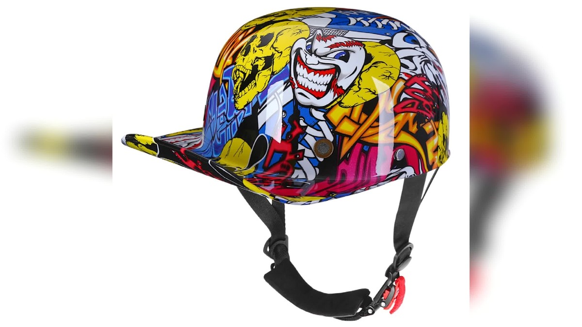 Vintage Baseball Cap Half Helmets Retro Open Face Motorcycle