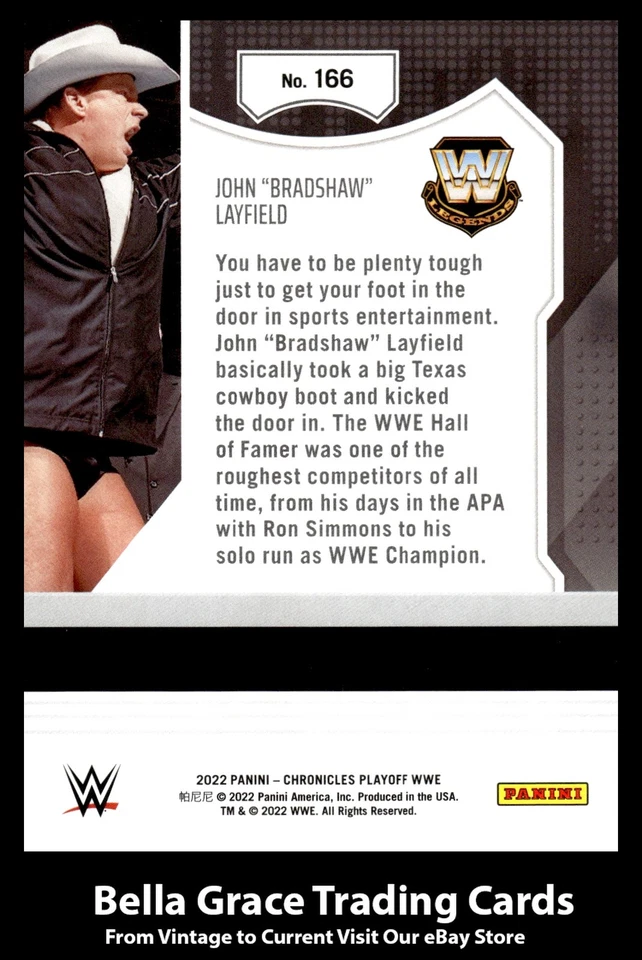 2022 Panini Chronicles WWE John "Bradshaw" Layfield #166 Legends - Image 2 of 2