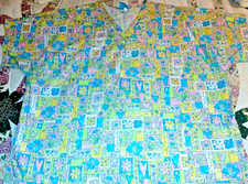 HEARTS VALENTINE FLOWERS PASTELS SCRUBS TOP HQ 3XL COTTON BLEND 2 POCKET