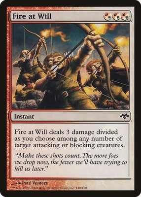 Fire at Will [Eventide] Magic MTG