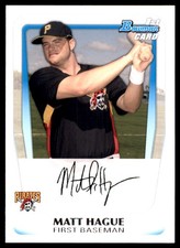 Matt Hague 2011 Bowman #BP84 Pirates MLB READ FREE SHIPPING AutographDen