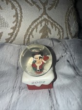 Vintage 2002 Disney Mickey Mouse Miniature Snow Globe JC Penney Christmas w/ Box