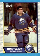 1989-90 Topps #125 Rick Vaive Buffalo Sabres Card