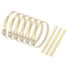 3 Pair Replacement Ankle Strap for Heels Leather Shoe Band, Light Gold